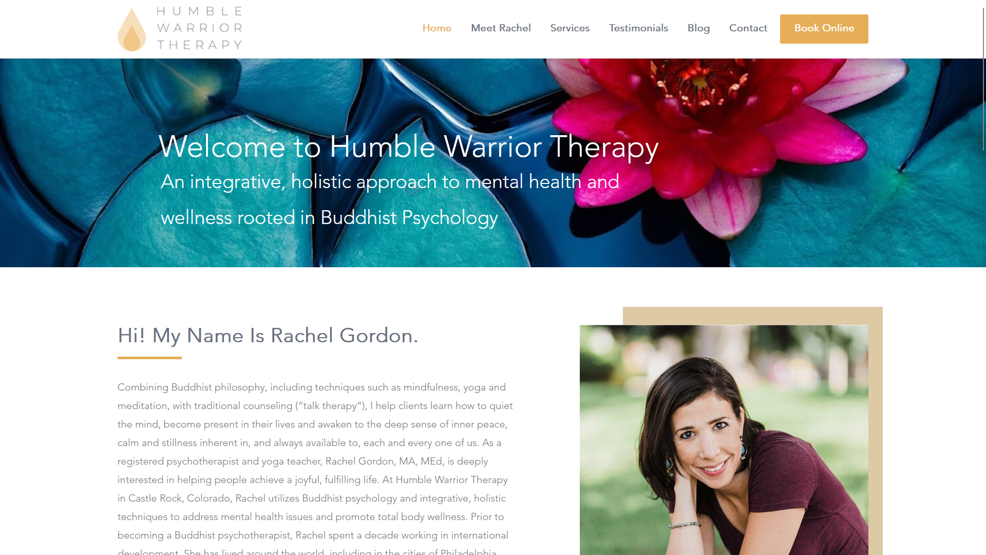 custom website for therapist
