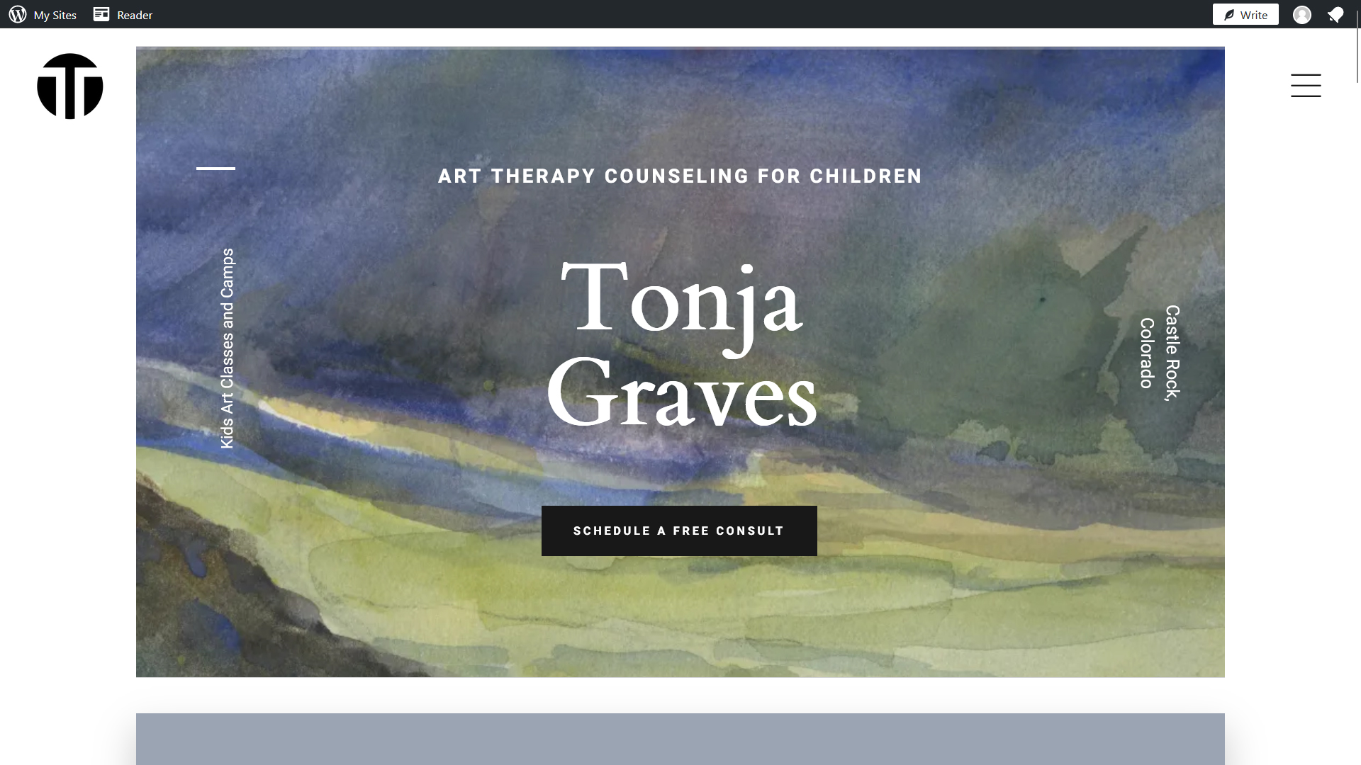 custom website artist art therapist